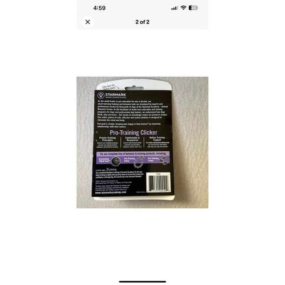 Starmark Pro-Training Clicker for Dogs, Blue NEW - Picture 2 of 2